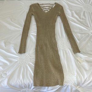 Long Gold Dress